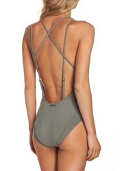 Lucky Brand Suede With Me One Piece Swimsuit