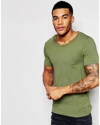 Asos Brand Muscle T Shirt With Scoop Neck And Stretch