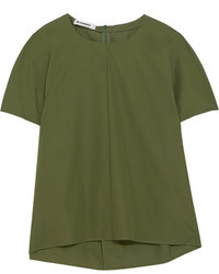 Jil Sander Cotton Poplin T Shirt Green