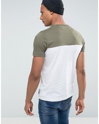 French Connection Cut And Sew Top Panel T Shirt With Pocket