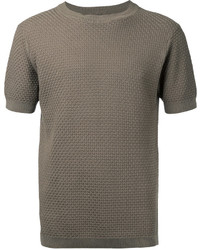 ESTNATION Round Neck Patterned T Shirt