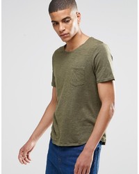 Selected Homme Flase O Neck T Shirt In Green