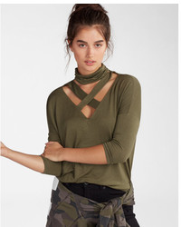Express Strappy Mock Neck London Tee