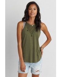 American Eagle Outfitters Hi Neck Swing Graphic Tank