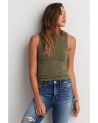 American Eagle Outfitters O First Essentials Mock Neck Crop Tank