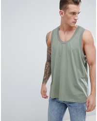ASOS DESIGN Oversized Vest With Chunky Rib In Green