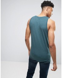 Asos Tall Muscle Fit Tank In Green