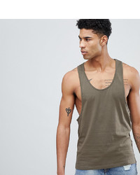 ASOS DESIGN Tall Vest With Extreme Racer Back In Green