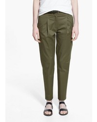 Mango Outlet Cotton Pleated Trousers