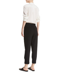 Vince Pull On Tapered Cropped Trousers