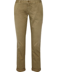 Current/Elliott The Buddy Cotton Twill Tapered Pants Army Green
