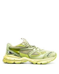 Olive Tie-Dye Leather Low Top Sneakers