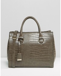 Glamorous Structured Moc Croc Tote Bag