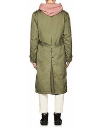 As65 Fur Lined Cotton Trench Coat