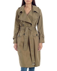 Avec Les Filles Double Breasted Cotton Trench Coat