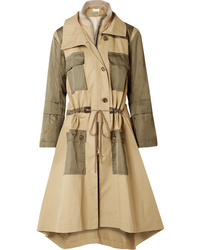 Chloé Gabardine And Wool Med Twill Trench Coat