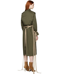 Ports 1961 Green Belted Trench Coat