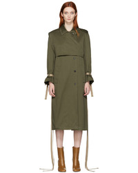 Ports 1961 Green Belted Trench Coat