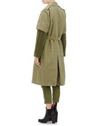 Nlst Layered Trench Coat Green
