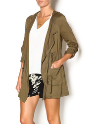 Staccato Olive Twill Trench