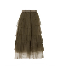 Olive Tulle Full Skirt