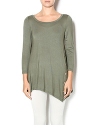 Emerald Olive Button Front Tunic