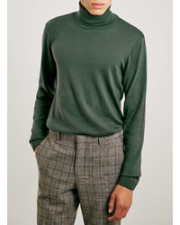 Topman Khaki Turtle Neck Sweater