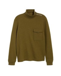 J.Crew Wallace Felted Merino Wool Mock Neck Pullover