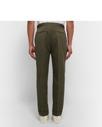 Paul Smith Tapered Cotton And Linen Blend Twill Chinos