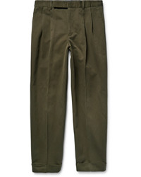 Paul Smith Tapered Cotton And Linen Blend Twill Chinos