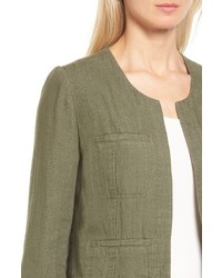 Nordstrom Collection Crop Linen Cotton Jacket