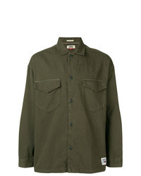 Olive Twill Shirt Jacket