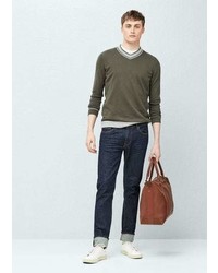 Mango Outlet Contrast Trim Sweater