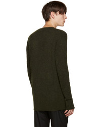 Haider Ackermann Green Mohair Sweater