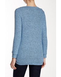Harlowe Graham V Neck Soft Knit Fleece Sweater