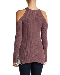 Madison Berkeley Cold Shoulder V Neck Sweater