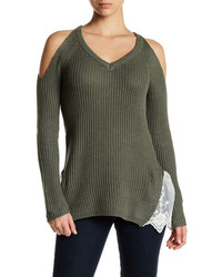 Madison Berkeley Cold Shoulder V Neck Sweater
