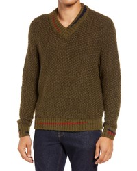 Ted Baker London Newtub Textured V Neck Sweater