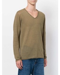 Roberto Collina Sheer V Neck Sweater