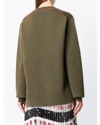 Marni V Neck Pocket Sweater
