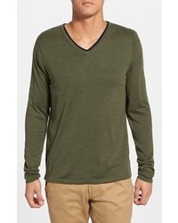 Scotch & Soda V Neck Sweater With Inner T Shirt