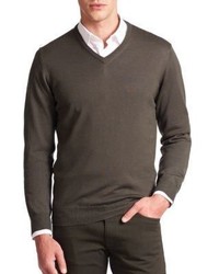 Armani Collezioni Virgin Wool V Neck Sweater