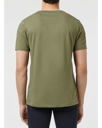 Topman Khaki Slim Fit V Neck T Shirt