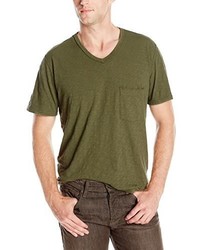 7 For All Mankind Short Sleeve V Neck Tee In