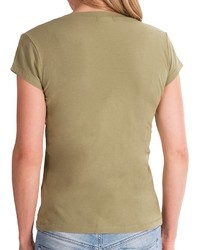 Specially Made Stretch Cotton T Shirt V Neck Short Sleeve