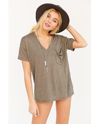 Truly Madly Deeply V Neck Slouch Pocket Tee