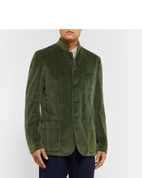 Massimo Alba Mandarin Collar Cotton Velvet Jacket