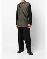 Yohji Yamamoto Stripe Panelled Oversized Shirt