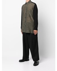 Yohji Yamamoto Stripe Panelled Oversized Shirt