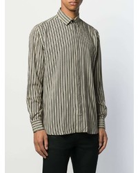 Saint Laurent Striped And Polka Dot Shirt